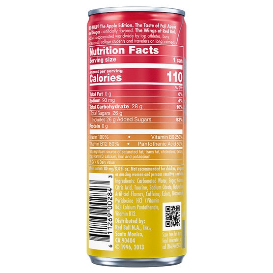 Red Bull Energy Drink, Fuji Apple & Ginger, 8.4 fl oz, 24 ct | Costco