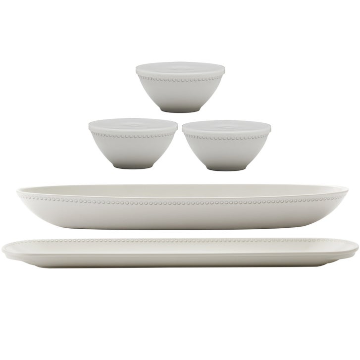 デパコスセット Pandex 5-piece Beaded Melamine Serveware Set | Costco