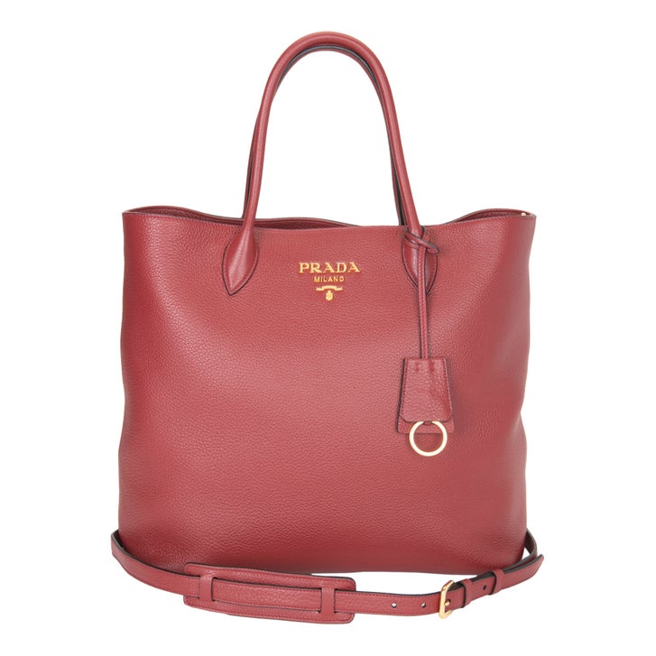 PRADA MILANO ボストンバッグ レッド レザー Prada Leather Tote, Ruby Red | Costco