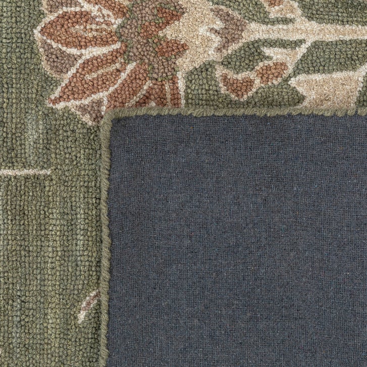 Obeetee Delilah Hand Tufted Wool Runner Rug, Oris Green, 2'6” x 8