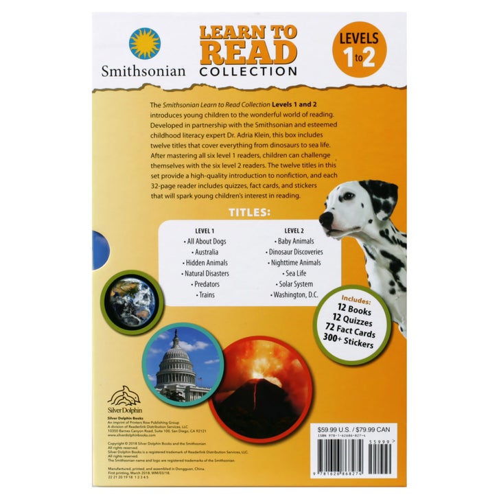 Learn to Read Book Series セット Smithsonian Learn to Read Collection Levels 1-2: 12 Book Box Set
