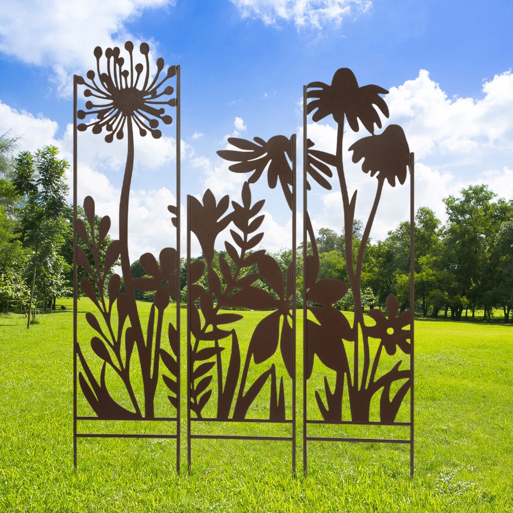 3-panel Garden Mural Stakes | Costco