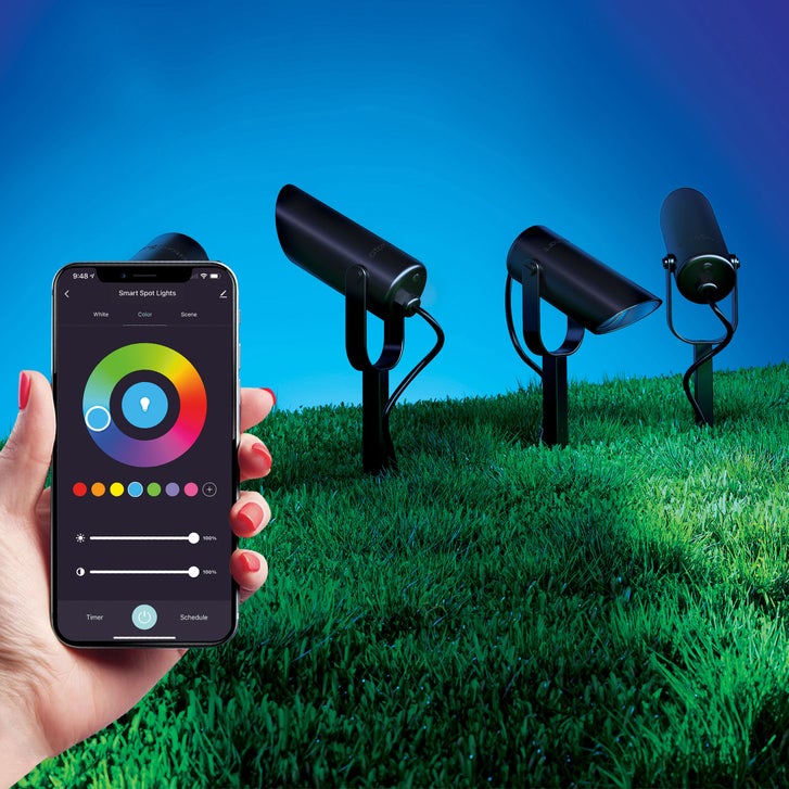 Atomi Smart Wi Fi Locus Outdoor Spot Lights Starter Kit | Costco