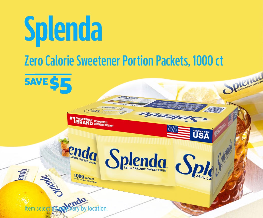 SAVE $5 on Splenda Zero Calorie Sweetener Portion Packets, 1000 ct