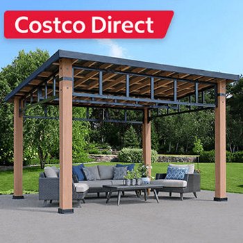 Yardistry 12' x 14' Contemporary Gazebo with Aluminum Roof