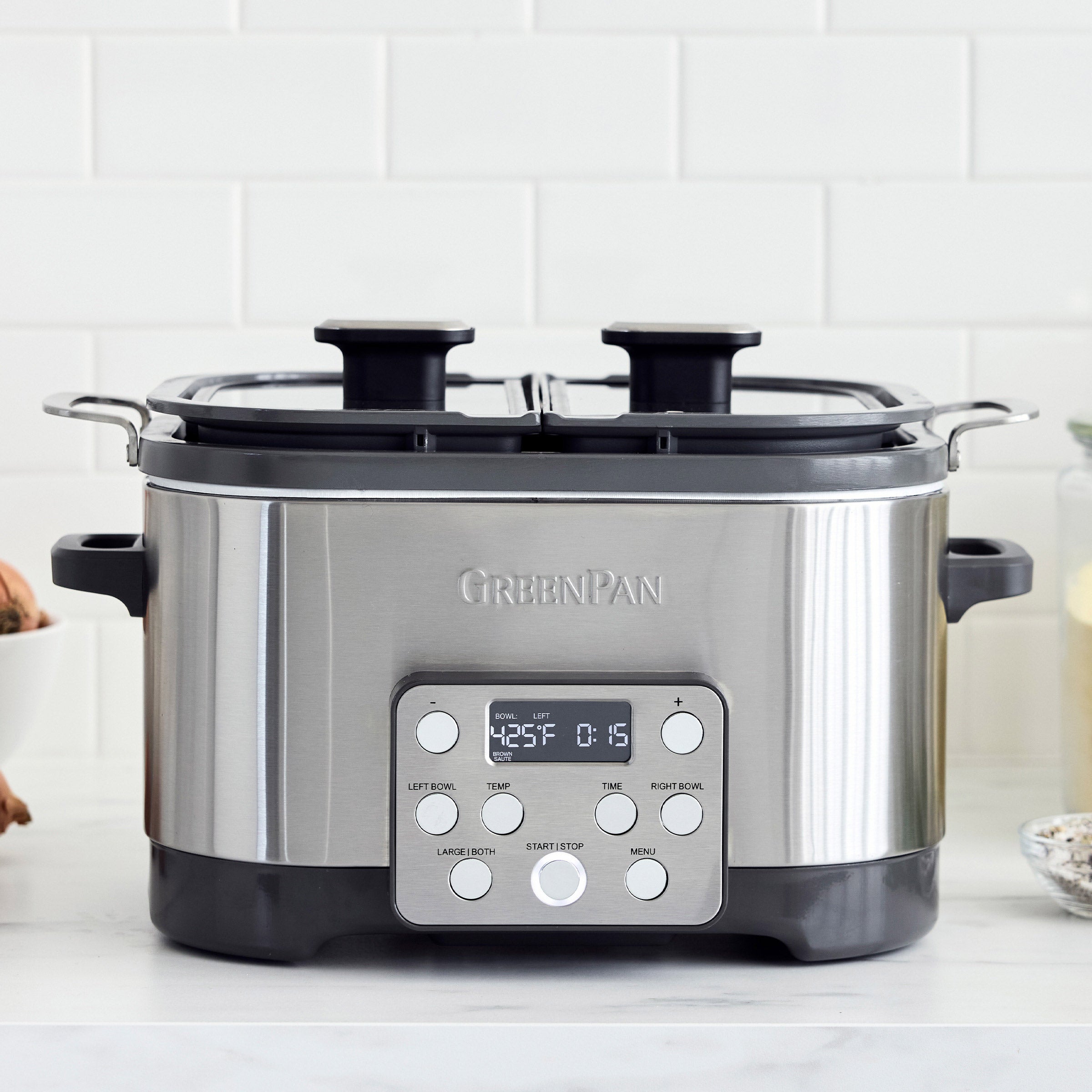 GreenPan 6QT Split Pot Slow Cooker