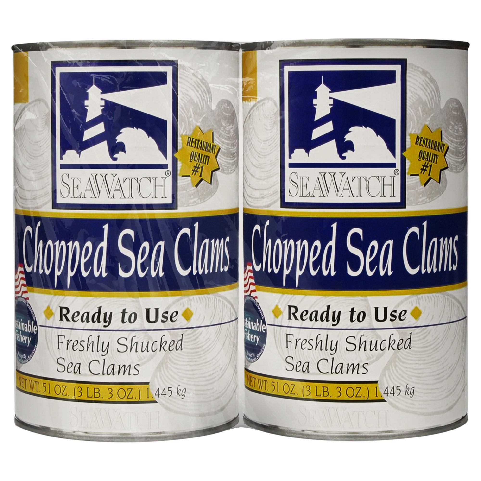 Sea Watch, Chopped Sea Clams, 51 oz, 2-Count | Costco