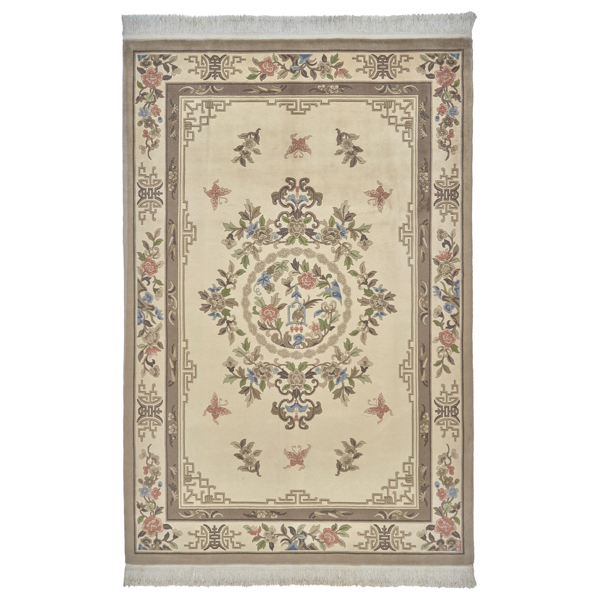 Pagoda Hand Knotted Rug Collection, Visp Ivory, 6' x 9' | Costco