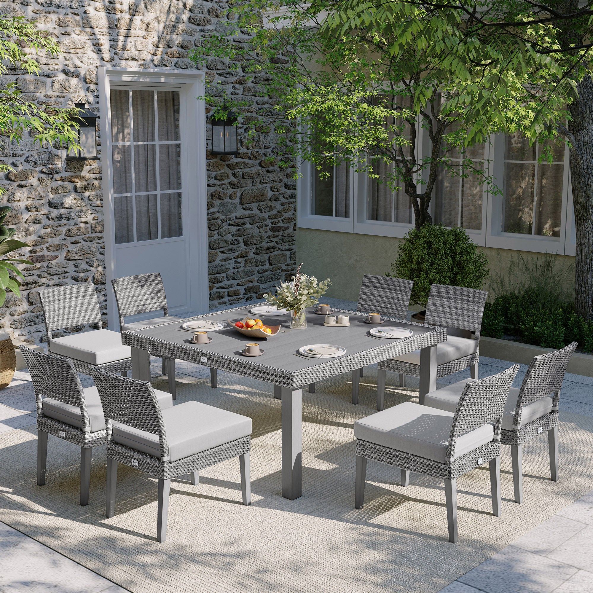 Burlington 9-piece Outdoor Patio Dining Set | Costco