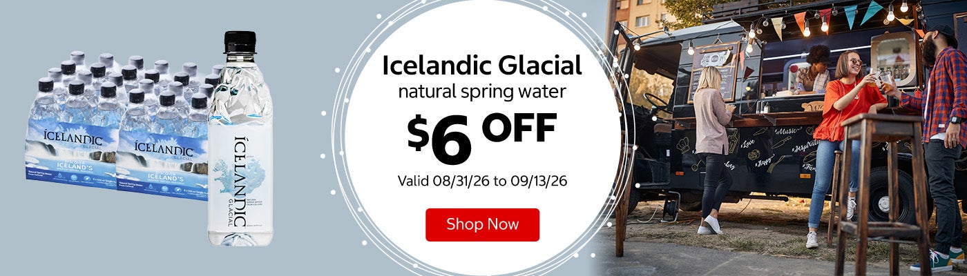 Icelandic Glacial natural spring water $6 OFF Valid 08/31/26 to 09/13/26 Shop Now 