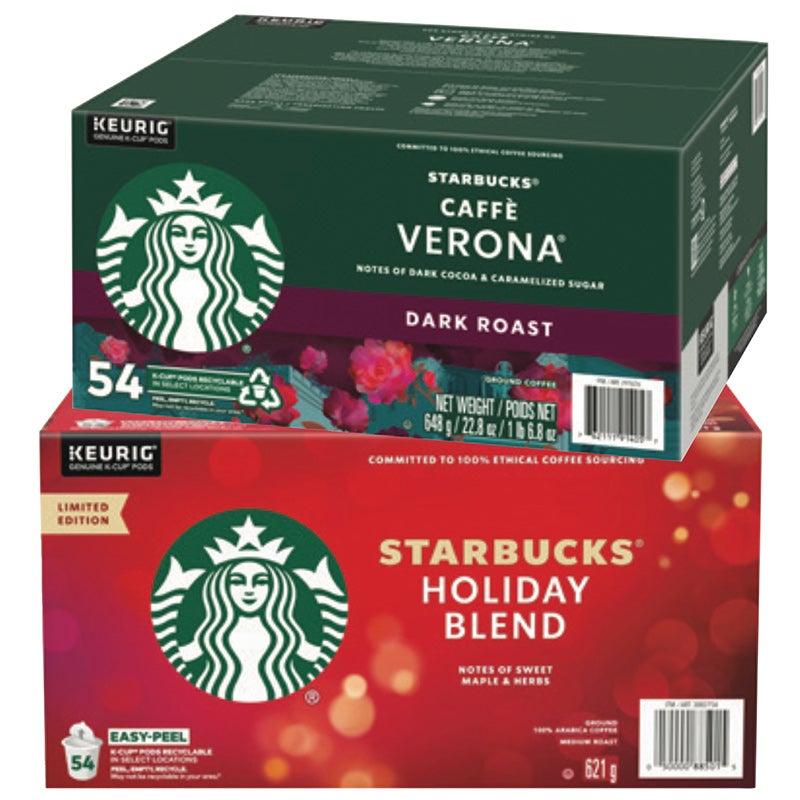 Starbucks Caffè Verona or Holiday Blend coffee