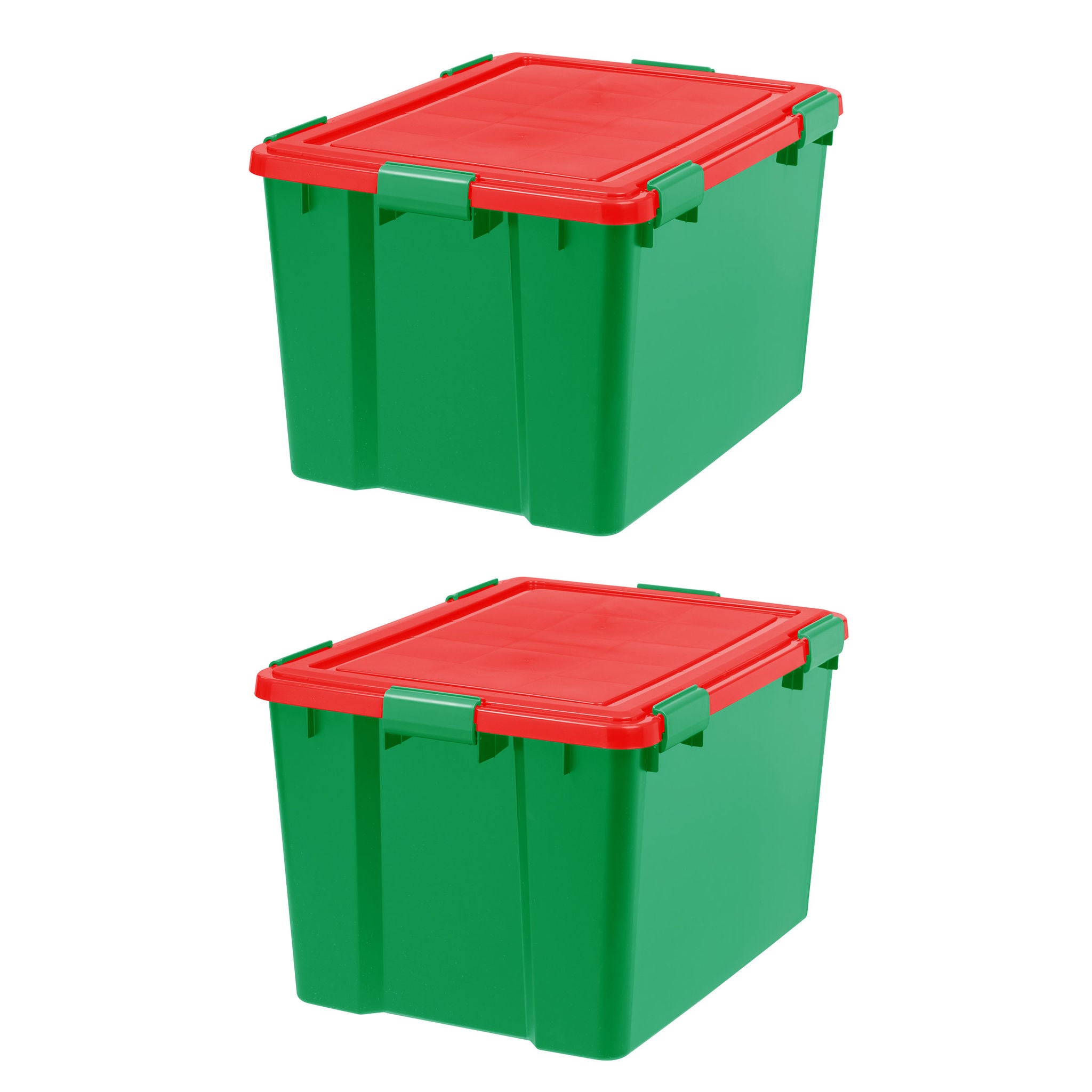 IRIS 74 Quart Stackable Holiday Storage Bin, 2-pack | Costco