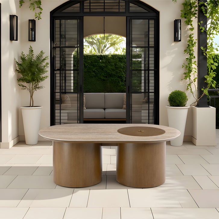 MoDe Roma 4-piece Fire Outdoor Patio Deep Seating Set | Costco