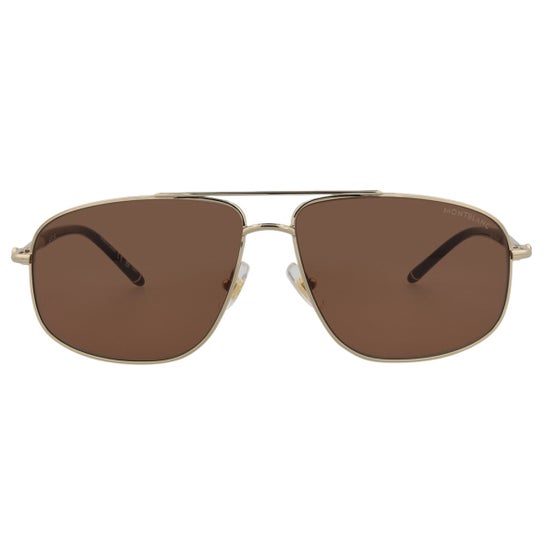 美品　FHBclassicF901 Montblanc MB0069S Gold Brown Sunglasses | Costco
