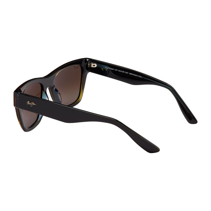 ヒコーキ 50 Maui Jim Ekolu DBS867-27F Black/Gold/Blue Dual Mirror (Blue-to