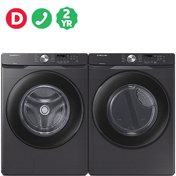 Samsung 4.5 cu. ft. Front Load Washer with Vibration Reduction Technology+ and 7.5 cu. ft. Dryer