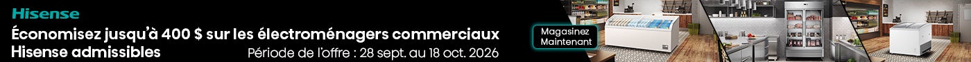 Hisense  Save up to $400 on eligible Hisense Commercial Appliances  Offer Period: 09/28/26 to 10/18/26  Shop Now While quantities last