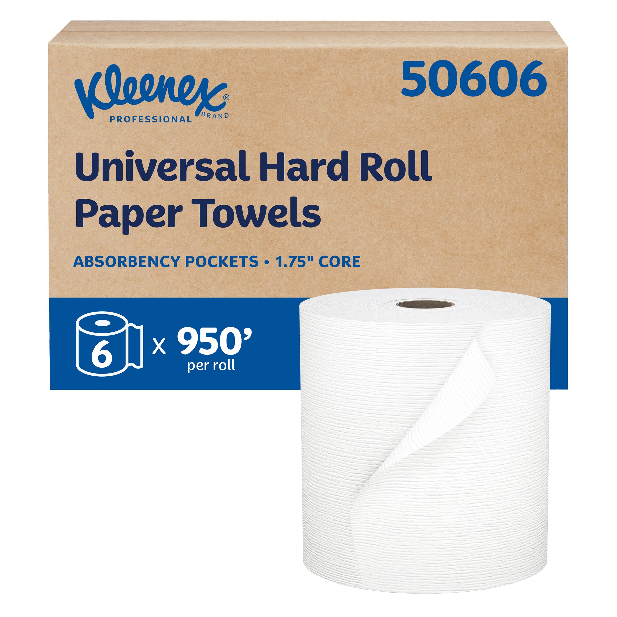 Kleenex Hard Roll Paper Towels, 1-Ply, 950 ft Rolls, 6-count | Costco