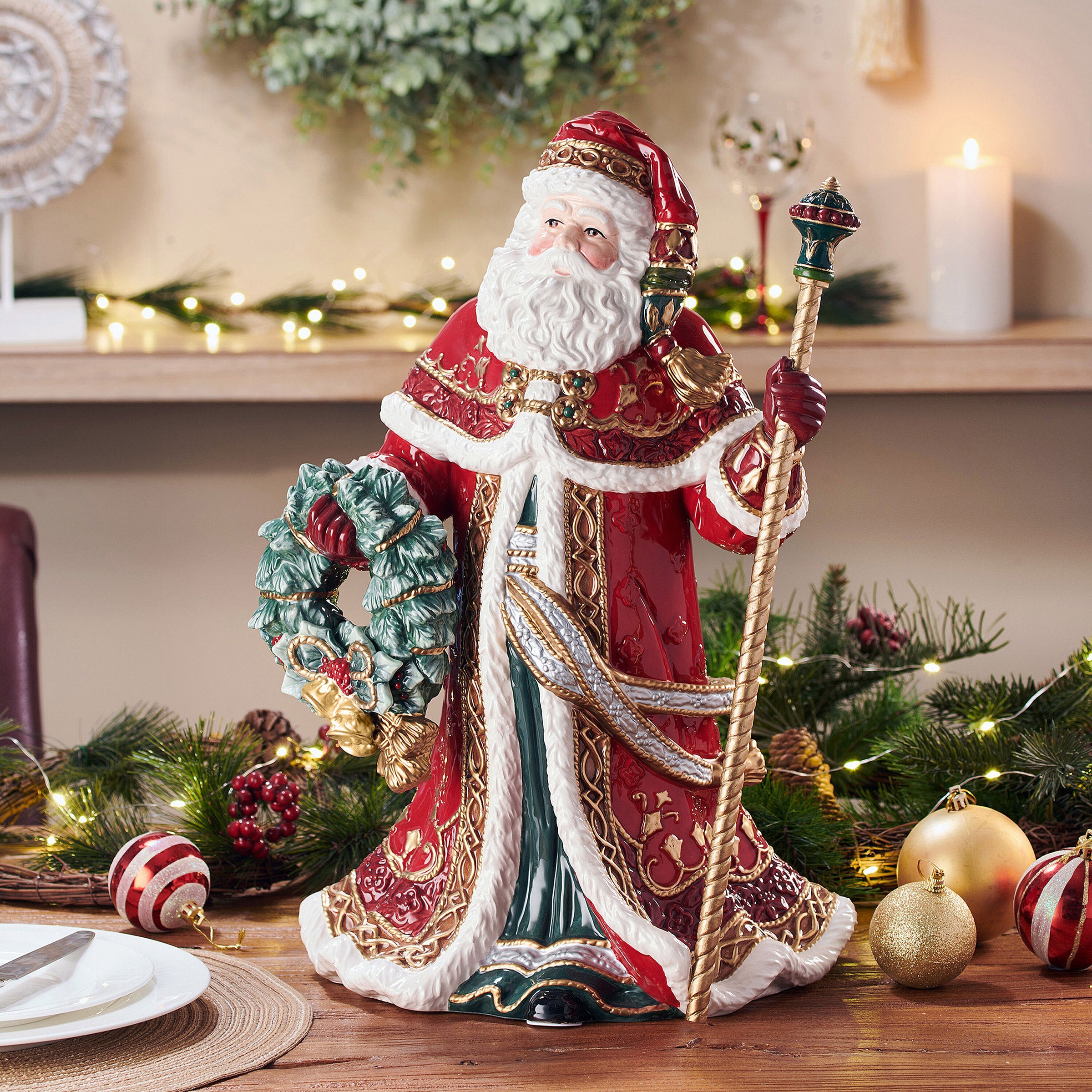 Fitz & Floyd Noel Holiday Grand Santa Figurine | Costco