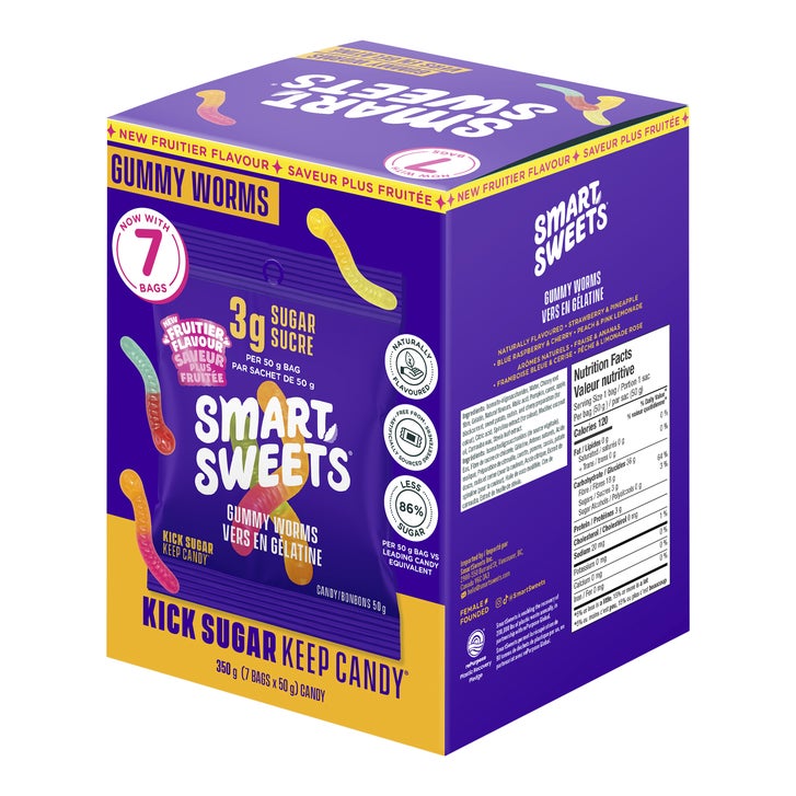 Smart Sweets Gummy Worms, 7 x 50 g | Costco