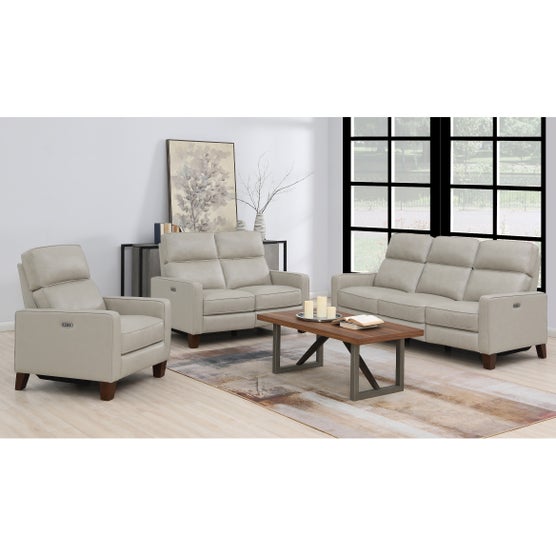 Jackston Leather Power Reclining Sofa with Power Headrest | Costco