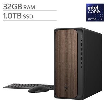 HP OmniDesk Desktop Tower – Intel Core Ultra 7 265 - Intel Graphics – 32GB Memory - 1TB SSD - Windows 11 Home