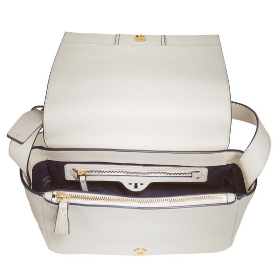 Tory Burch Block T Satchel, New Ivory | Costco