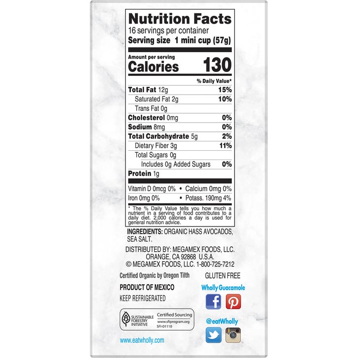 Wholly Organic Smashed Avocado, 2 oz, 16 ct | Costco