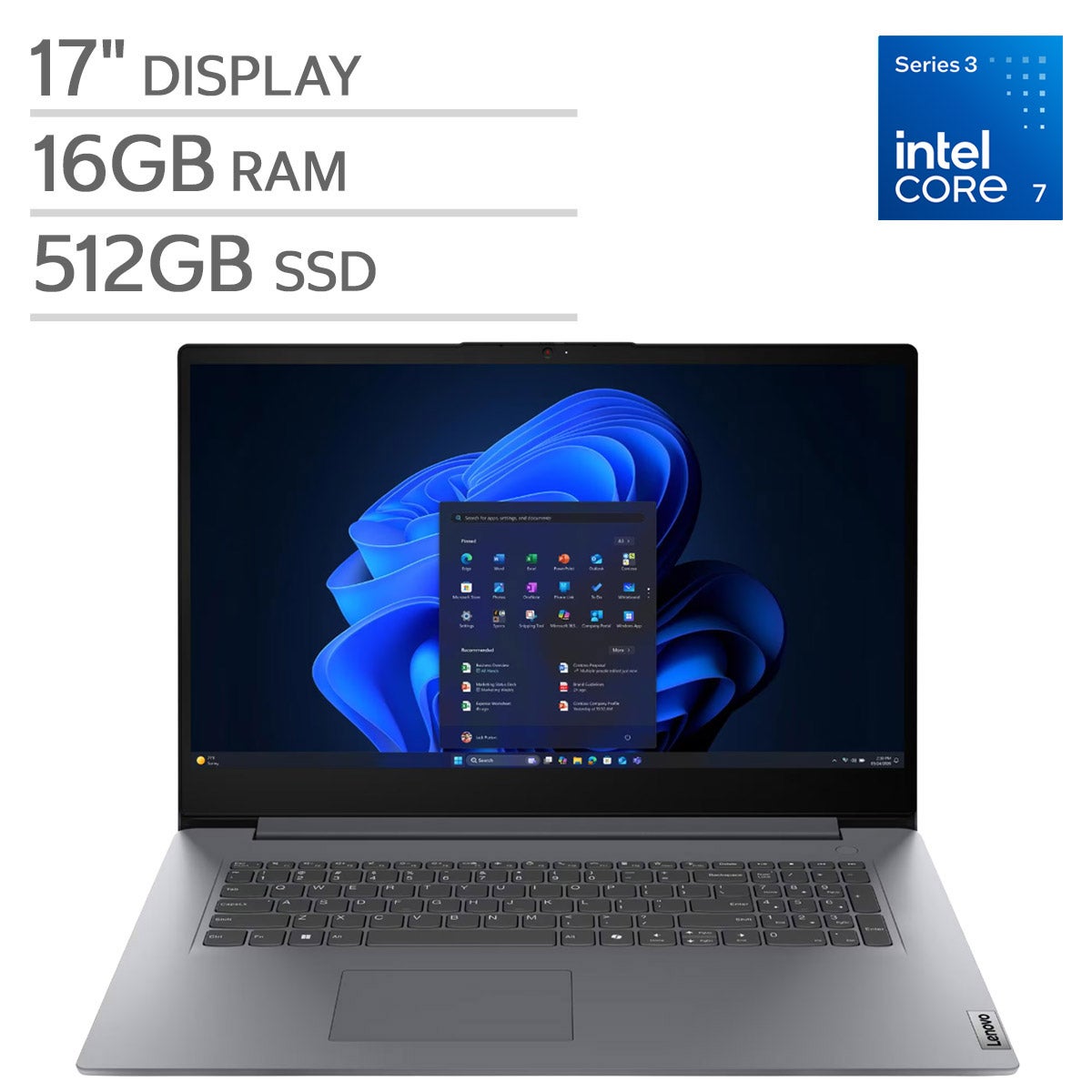 Lenovo V17 FHD (1920x1080) Enterprise Laptop — Intel Core 7 350