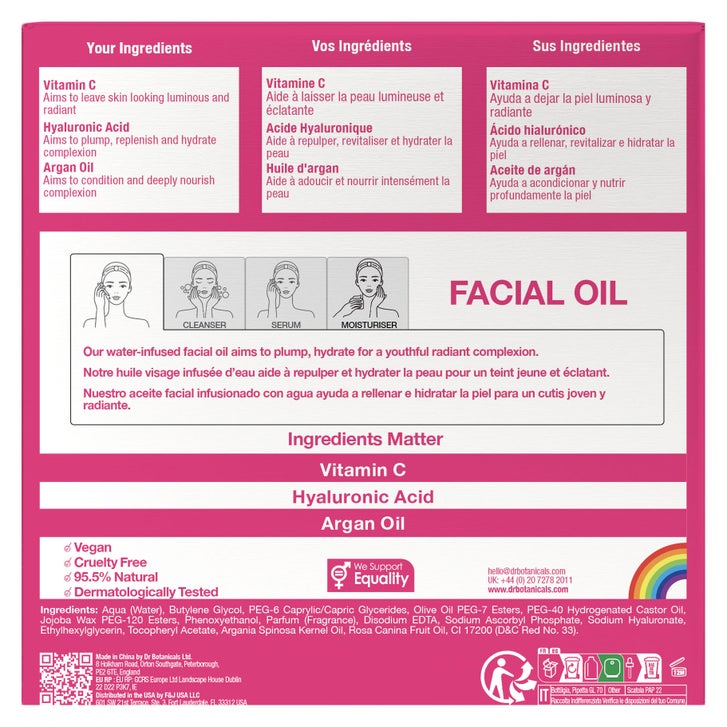 Dr. Botanicals Moroccan Rose Facial Oil with Hyaluronic Acid and