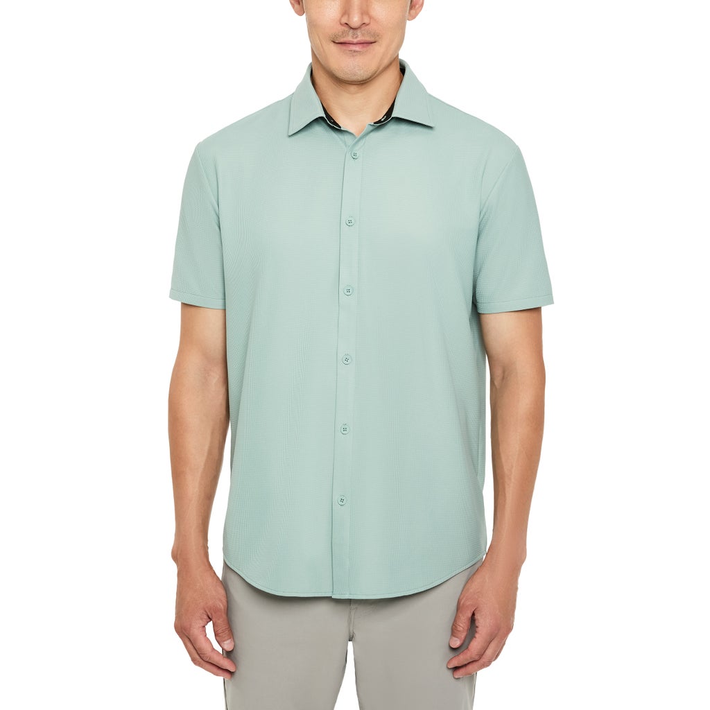 kenneth cole dress shirts Reaction Men's Techni-Cole Stretch Slim Fit Shirt blend fabric in a slim silhouette Men's Techni-Cole Slim Fit Flex