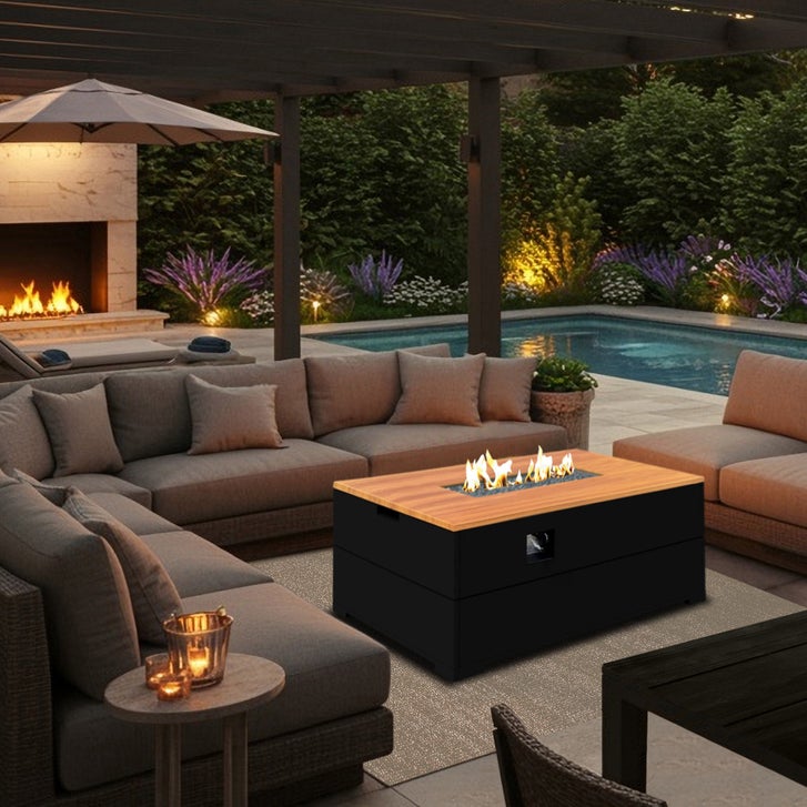 Sunbeam Brava Aluminum Fire Table | Costco