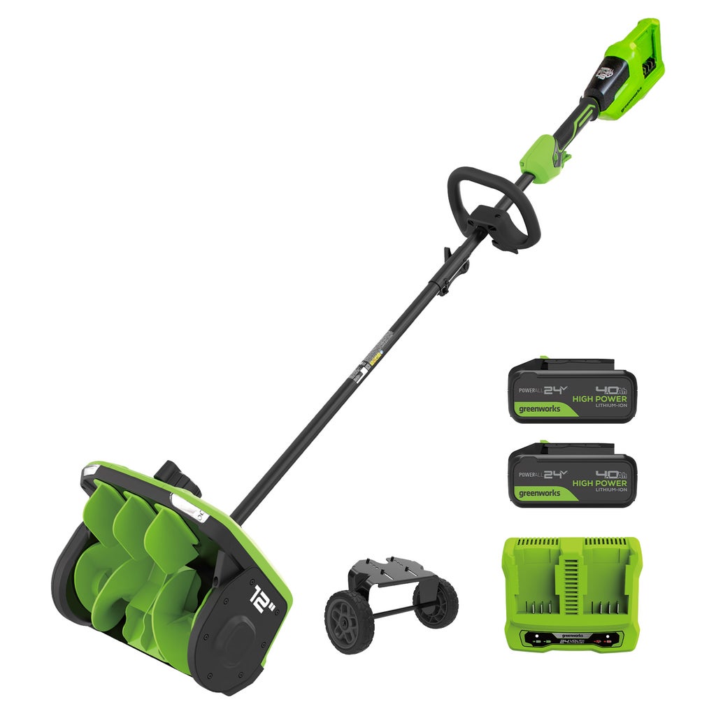 Greenworks 2X24V (48V) 12in Brushless Snow Shovel with Directional