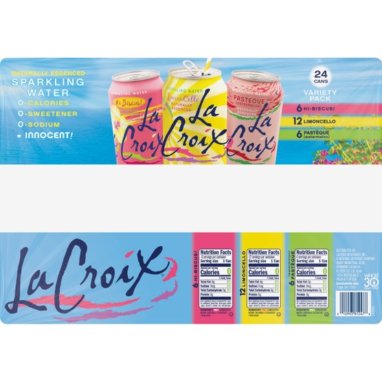 LaCroix Sparkling Water, Variety Pack, 12 fl oz, 24-count | Costco