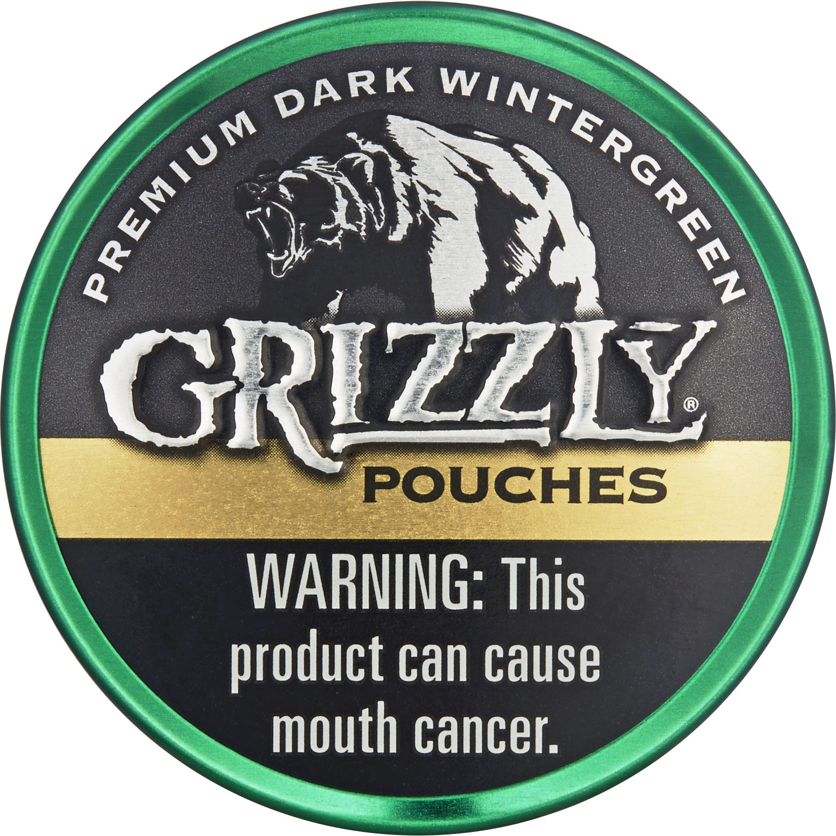 GRIZZLY PREM DARK WINTERGREEN POUCH 5/.84 OZ PER CAN