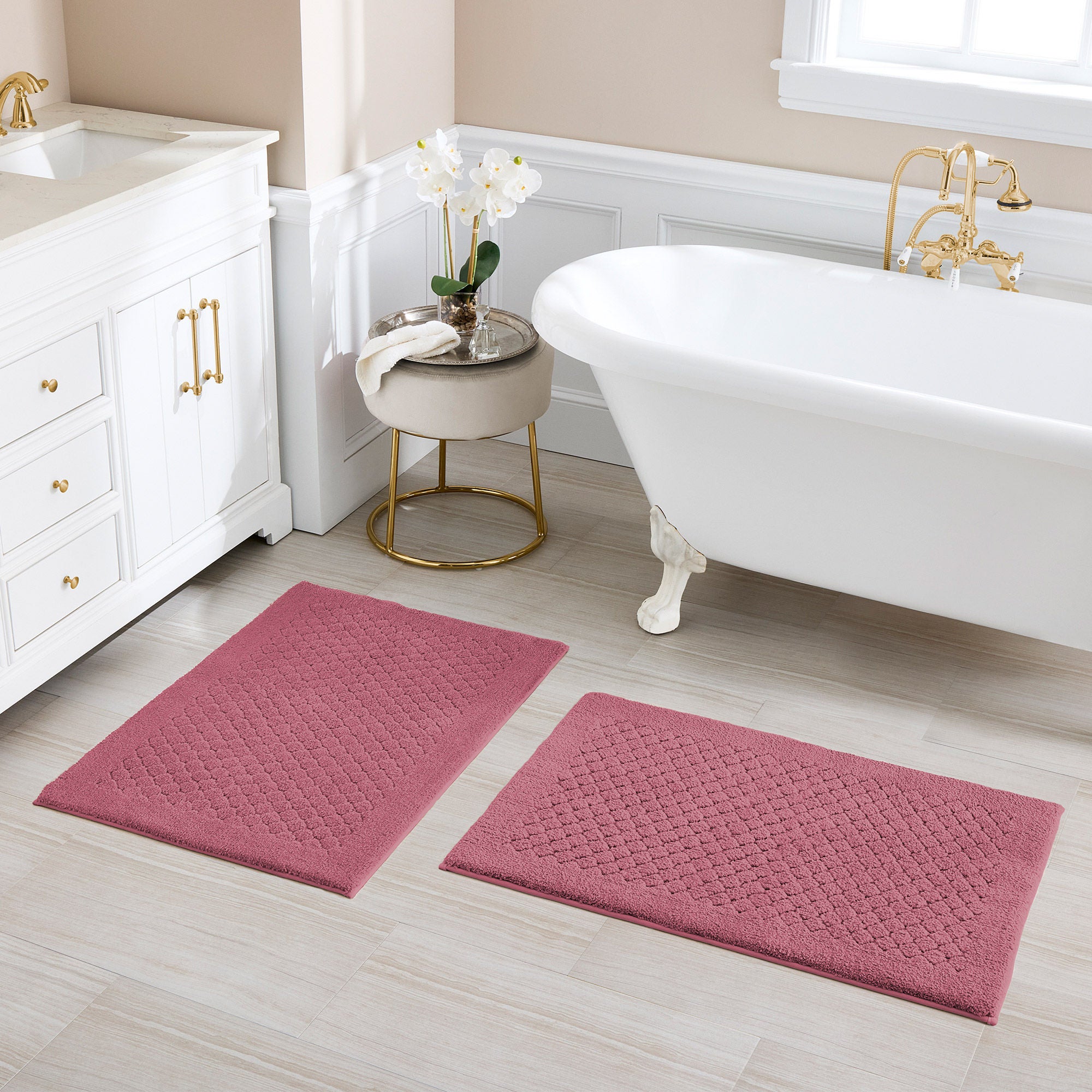 Charisma Drylon Diamond Bath Rugs, 2-pack | Costco