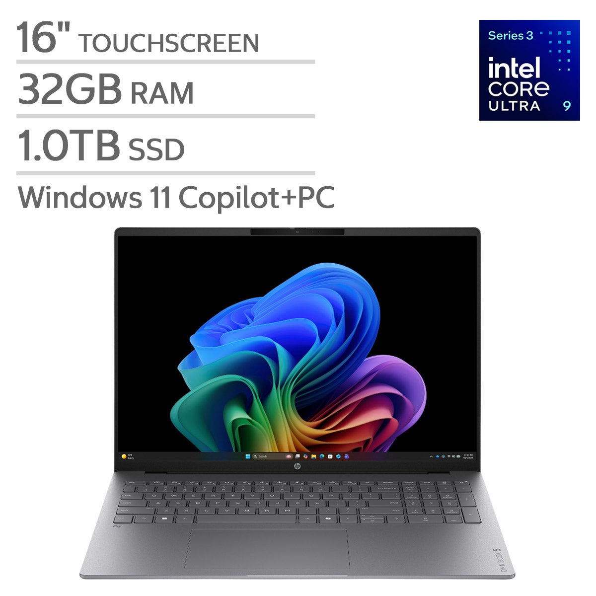 HP OmniBook 5 16" Touchscreen Laptop — Intel Core Ultra 9 386H — Copilot+