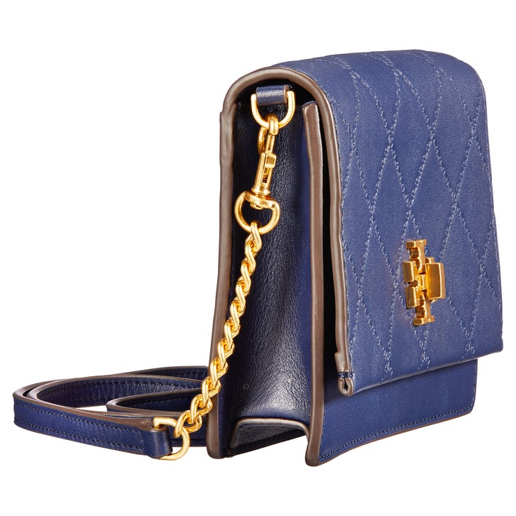 Tory Burch Georgia Turnlock Mini Bag, Royal Navy | Costco