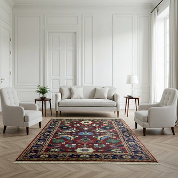 Chatsworth Hand Knotted Rug Collection, Beckley Park Red | Costco