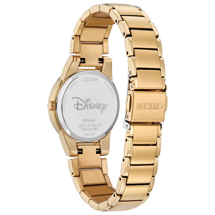 Citizen Eco Drive Disney Mickey Mouse Diamond Gold Tone Stainless