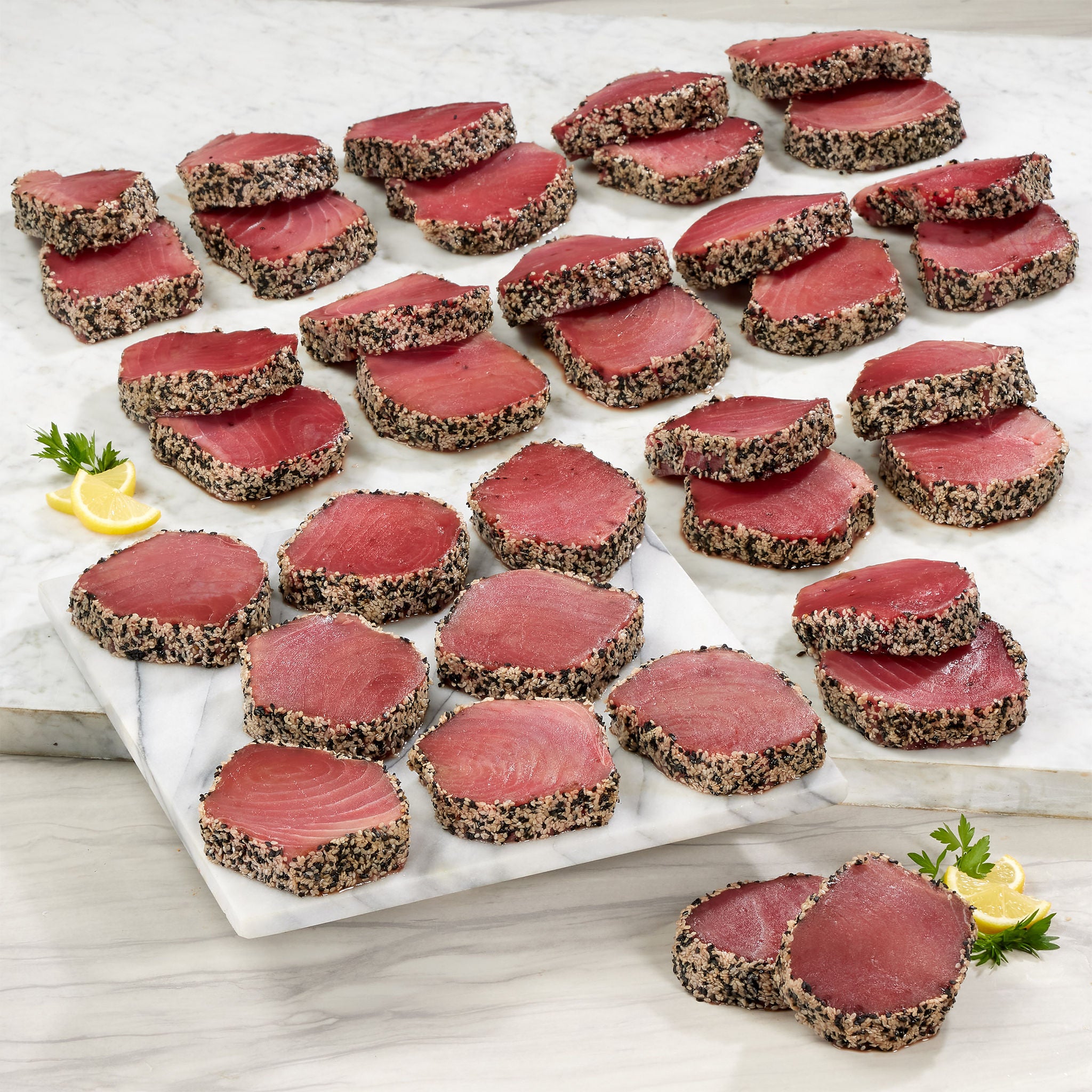 Sesame Crusted Ahi Tuna Steaks, 18 Total Packs, 1 Case Totaling 12 Lbs.