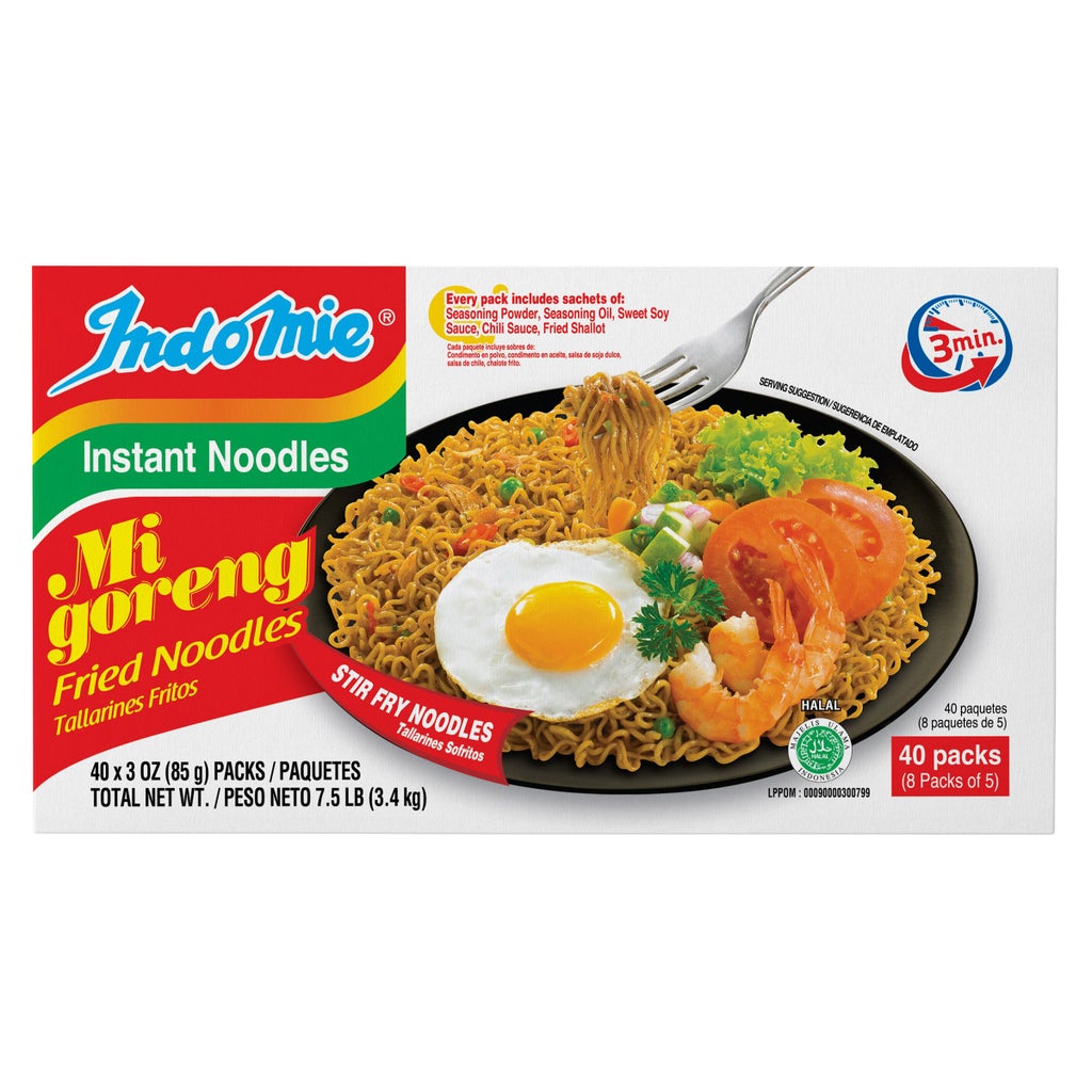 Indomie Mi Goreng Instant Fried Noodles, 3 oz, 40-count | Costco