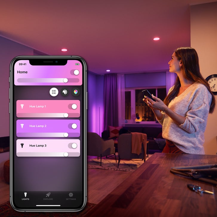Philips Hue White and Color BR30 LED Smart Bulbs, 4-pack | Costco