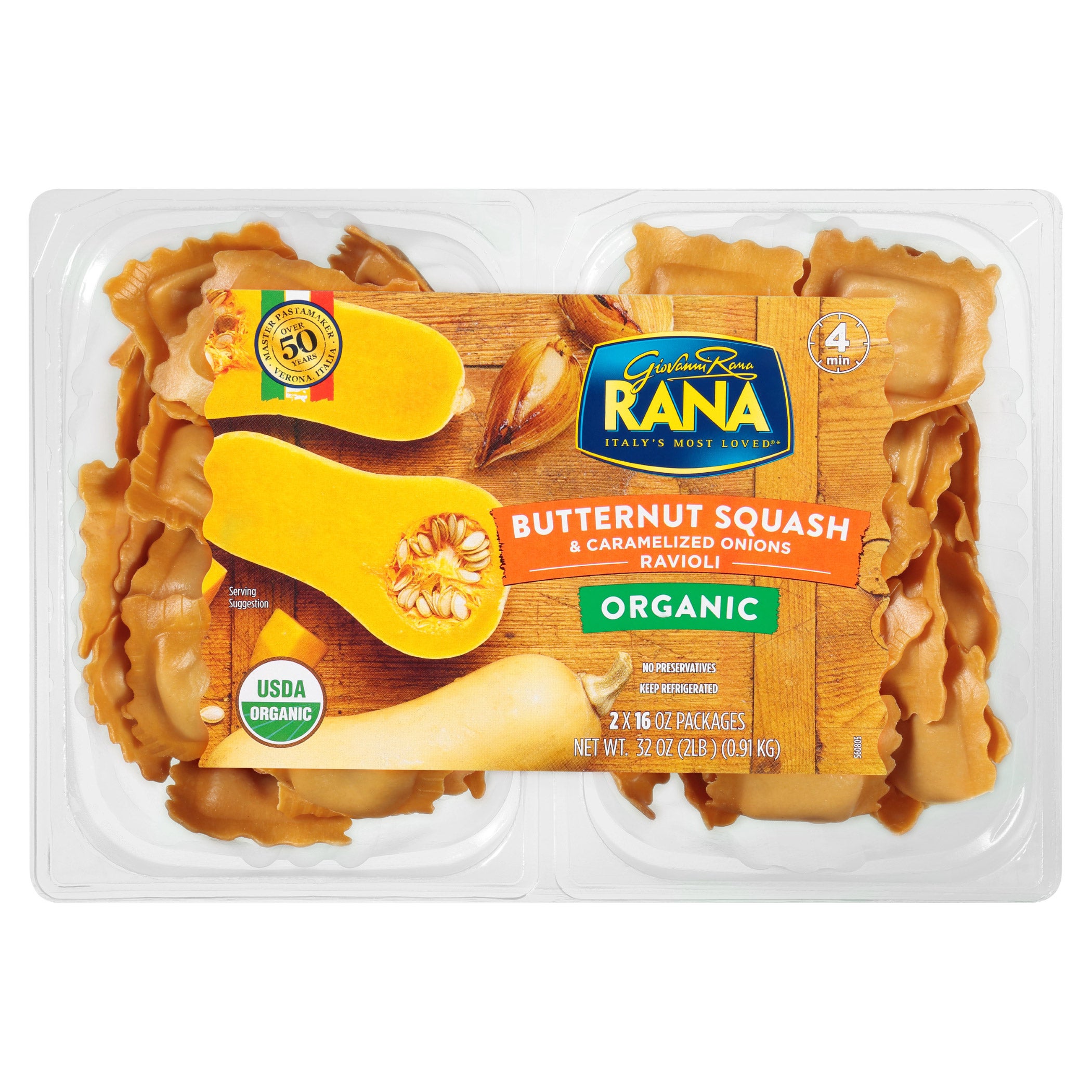 ORGANIC RANA BUTTERNUT RAVIOLI 2 PACK 16 OUNCES EACH