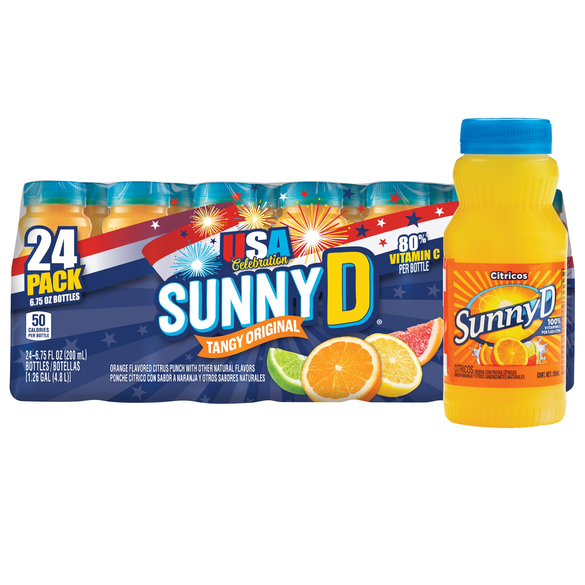 Sunny C （50） Sunny D Citrus Punch, Tangy Original, 6.75 fl oz, 24 ct | Costco