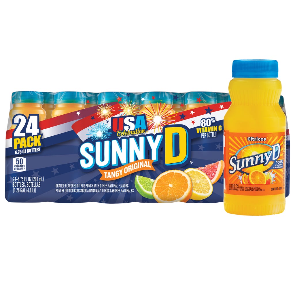 Sunny D Citrus Punch, Tangy Original, 6.75 fl oz, 24 ct | Costco