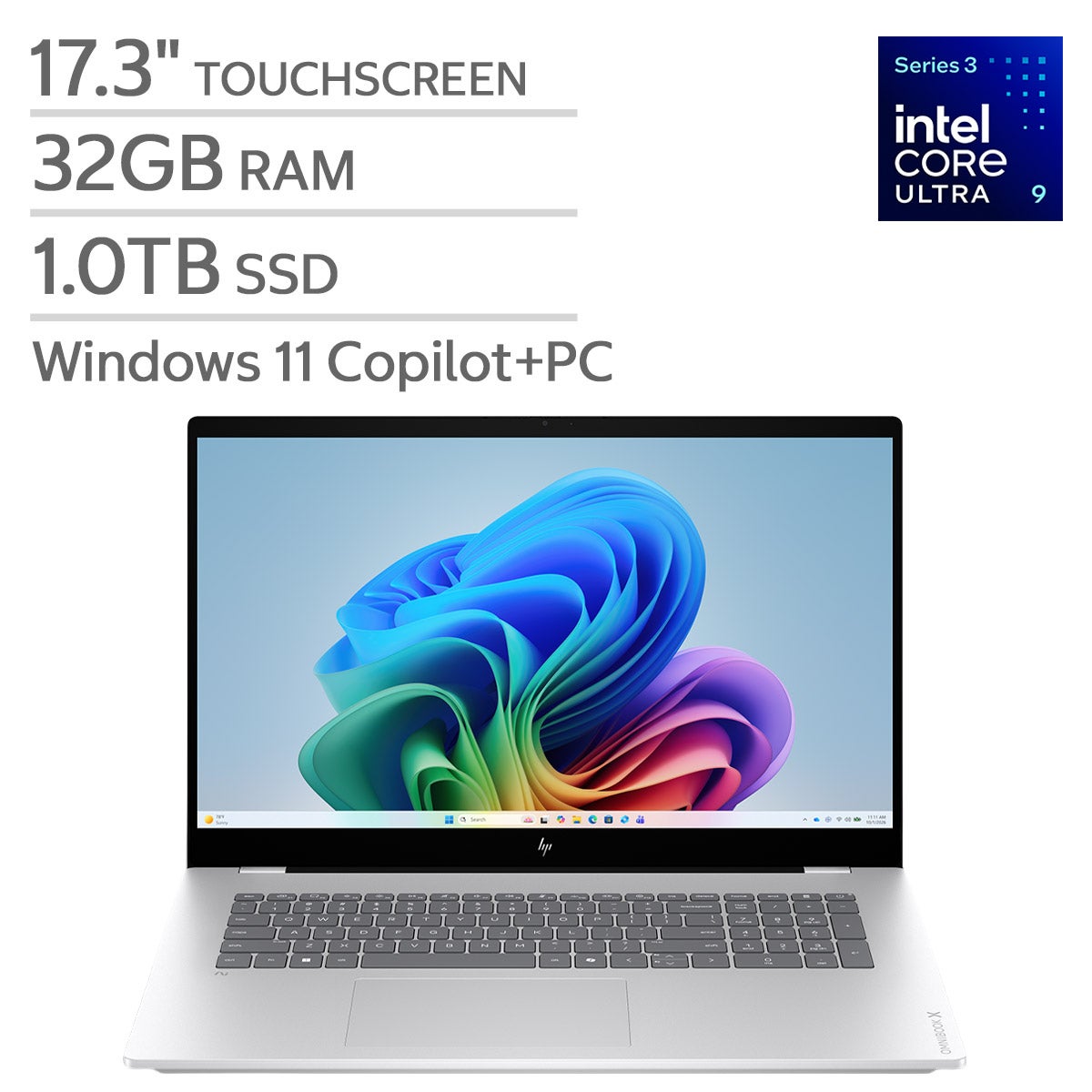 HP OmniBook X 17.3" Touchscreen Laptop — Intel Core Ultra 9 Series 3