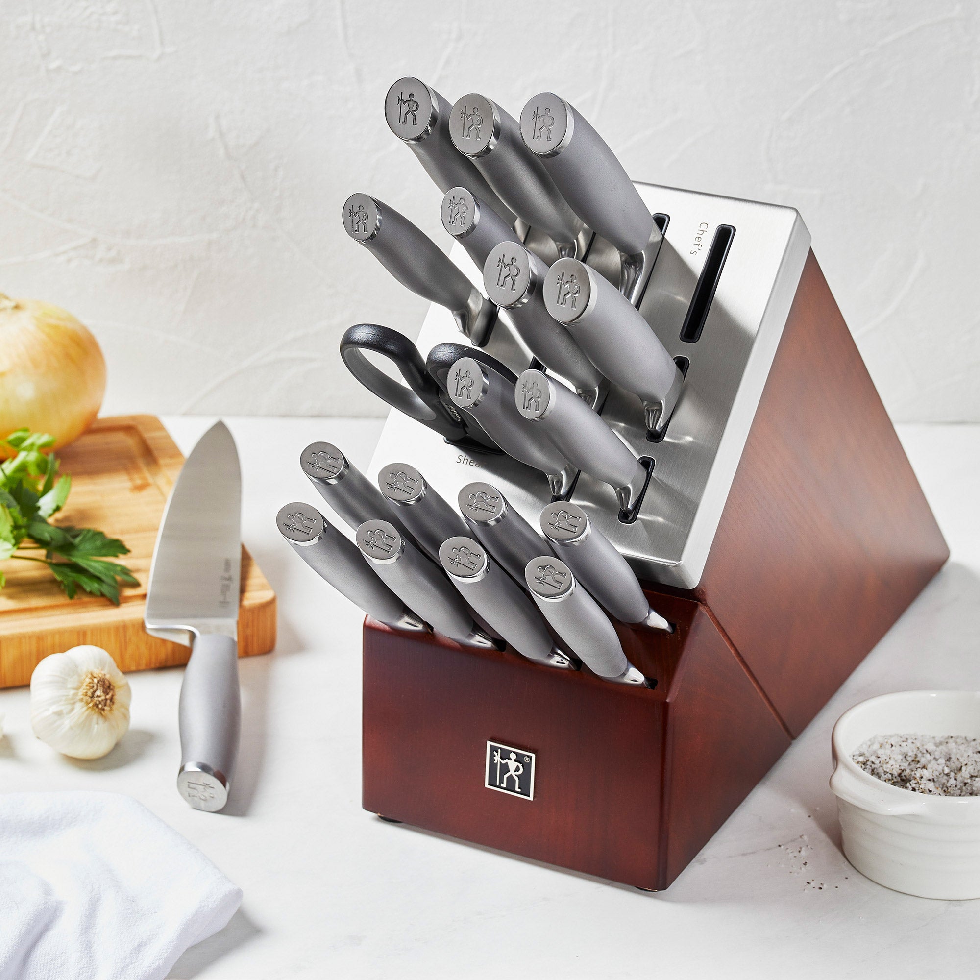 希少デッドストック　ドイツフライルリング高級マニキュアセット＆記念プレート Henckels Modernist 20-piece Self-Sharpening Knife Block Set | Costco
