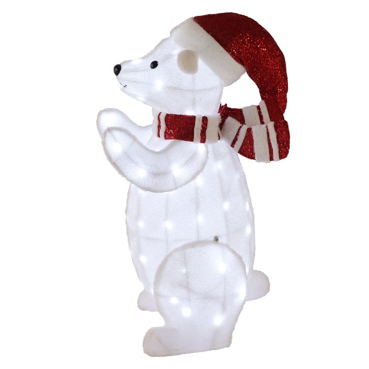 4' & 2.6' Polar Bears with LED Lights, Set of 2 | Costco