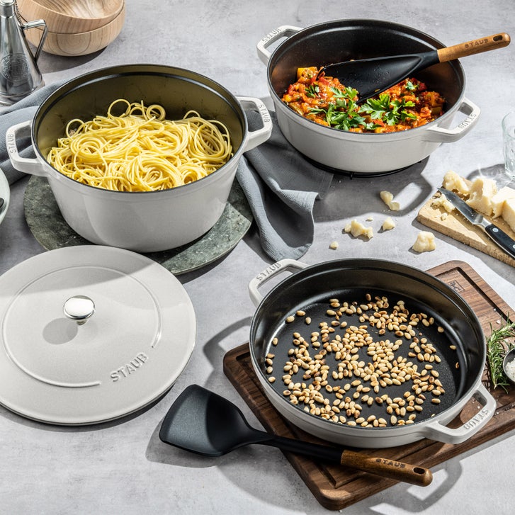 STAUB Stackable Cast Iron Dutch Oven Set, Medium, 4-piece | Costco